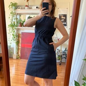 Theory knee-length dress in dark blue, size 0